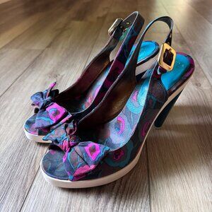 Marc by Marc Jacob’s Floral Bow Sling back Heels